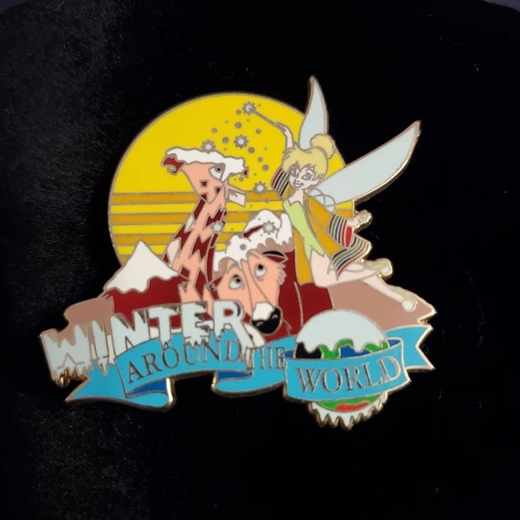 Disney Pin Trading LE Winter Around The World Tinkerbell Pin - Picture 2 of 5